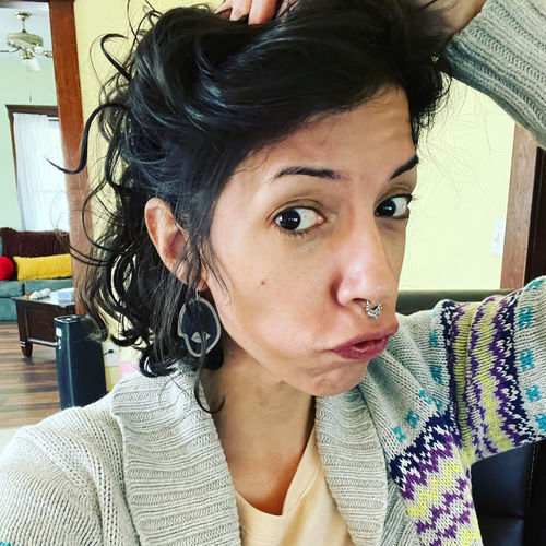 Customer photo review of The Book of Pop Out Earrings