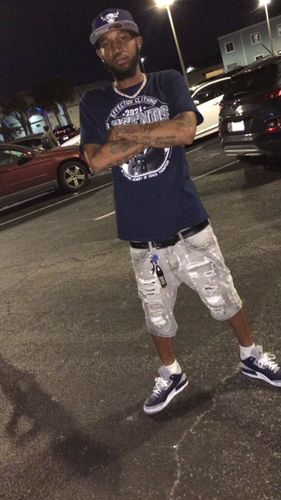 Customer photo review of Paint Splatter Denim Shorts Grey Wash (M7229D)