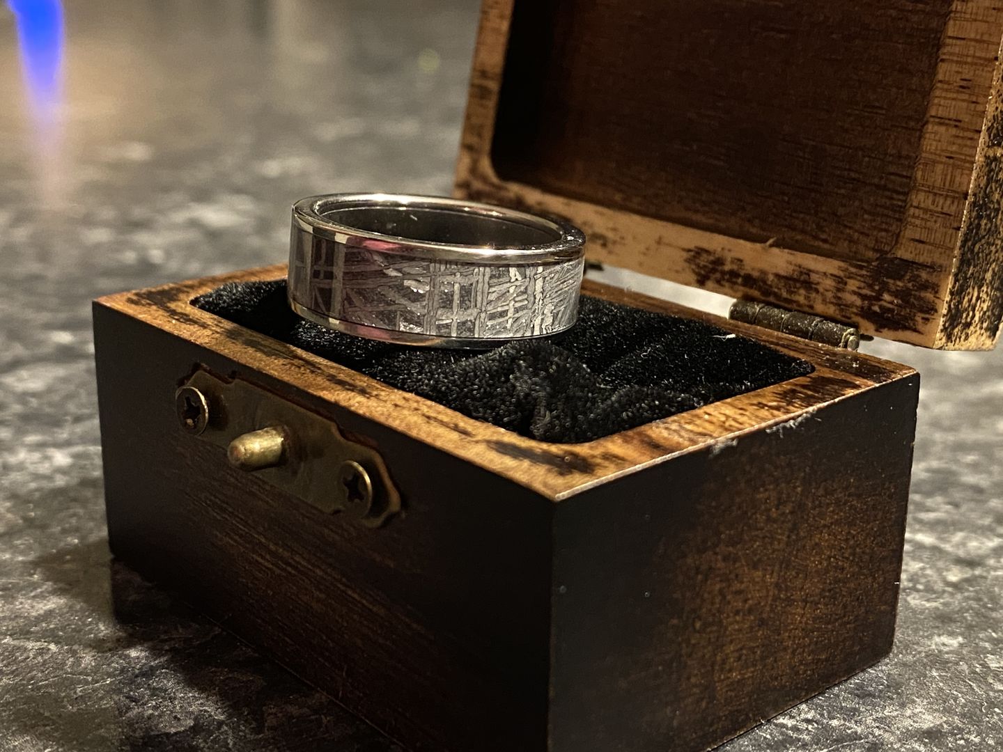 Customer photo review of Meteorite and Titanium Ring
