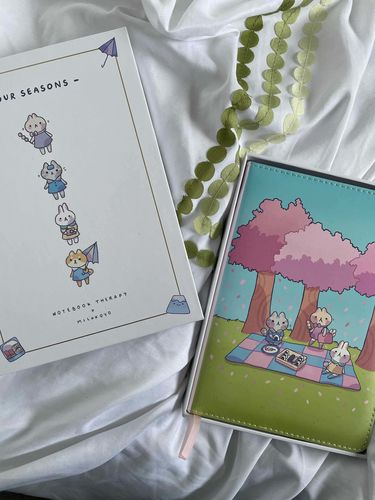 Customer photo review of Tsuki ‘Four Seasons: Spring Edition’ Bullet Journal ☾ @milkkoyo x NotebookTherapy