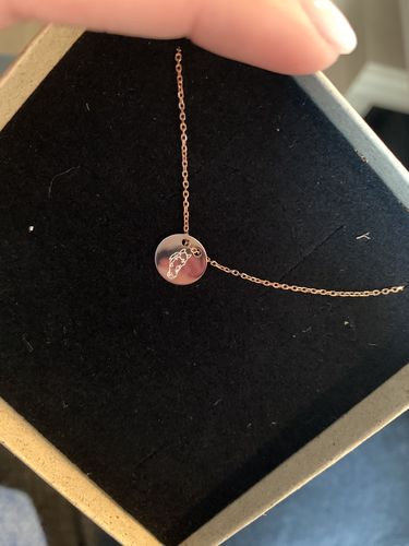 Customer photo review of Rosé Gold Dipped Lineart Love Armkette