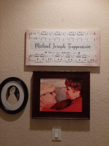 Customer photo review of Memorial Song Canvas Print with Butterfly
