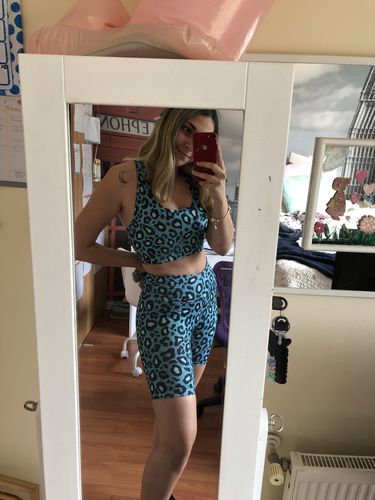 Customer photo review of Bikers Print Turquesa 🧿