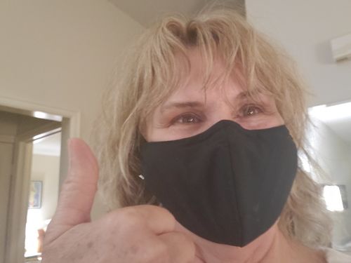 Customer photo review of Advanced Nanotech Premium Face Mask