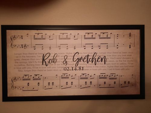 Customer photo review of Custom Couple Music Premium Canvas - Ready to Hang