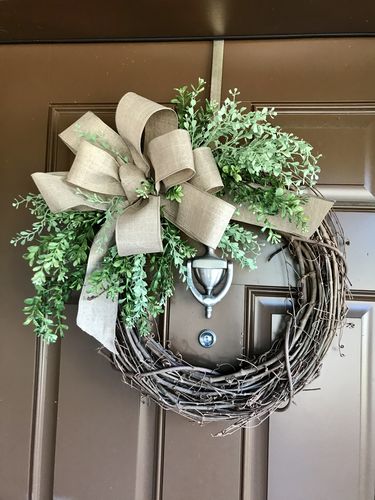 Customer photo review of Evergreen Grapevine Wreath Kit