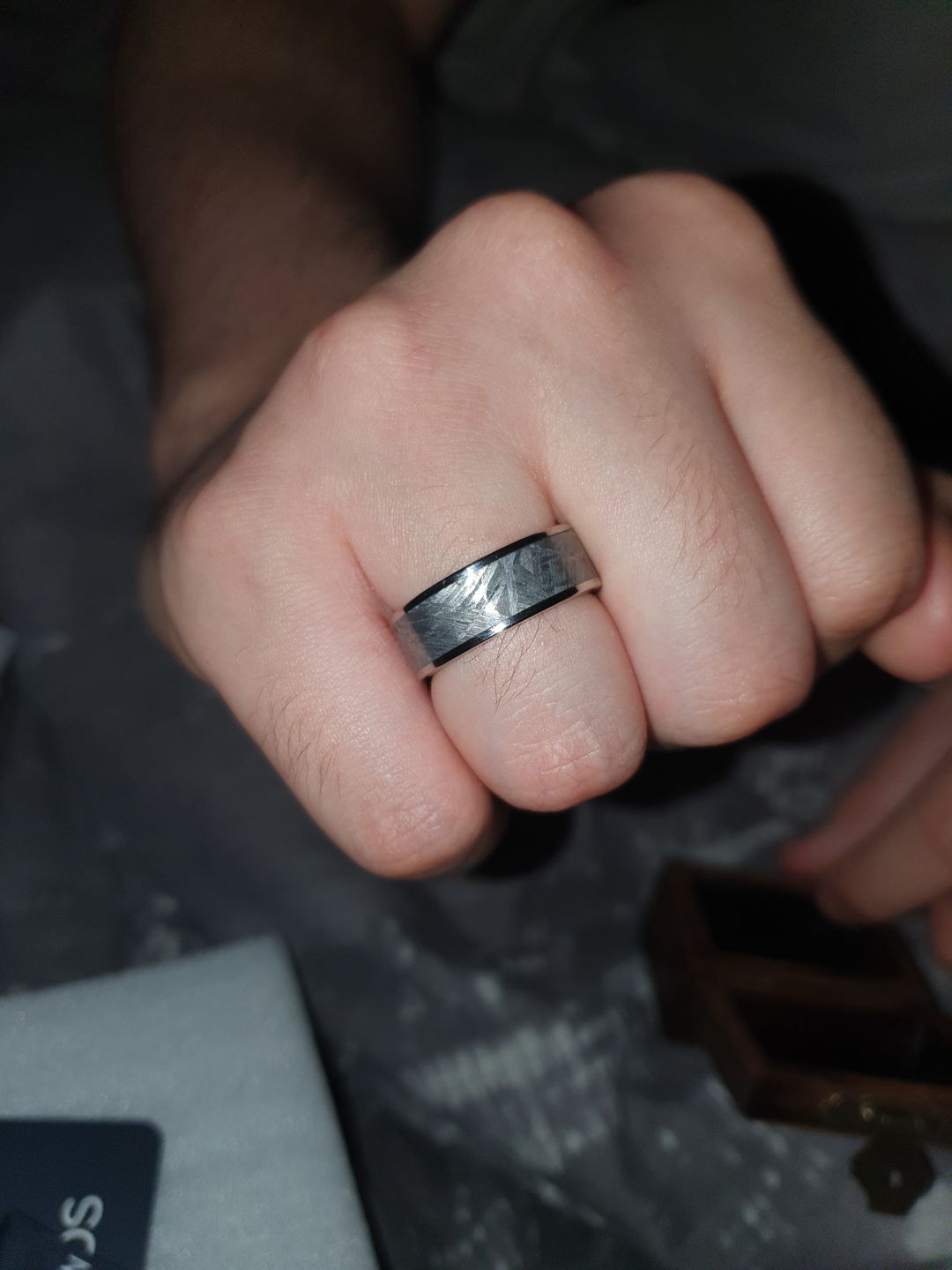 Customer photo review of Meteorite and Titanium Ring