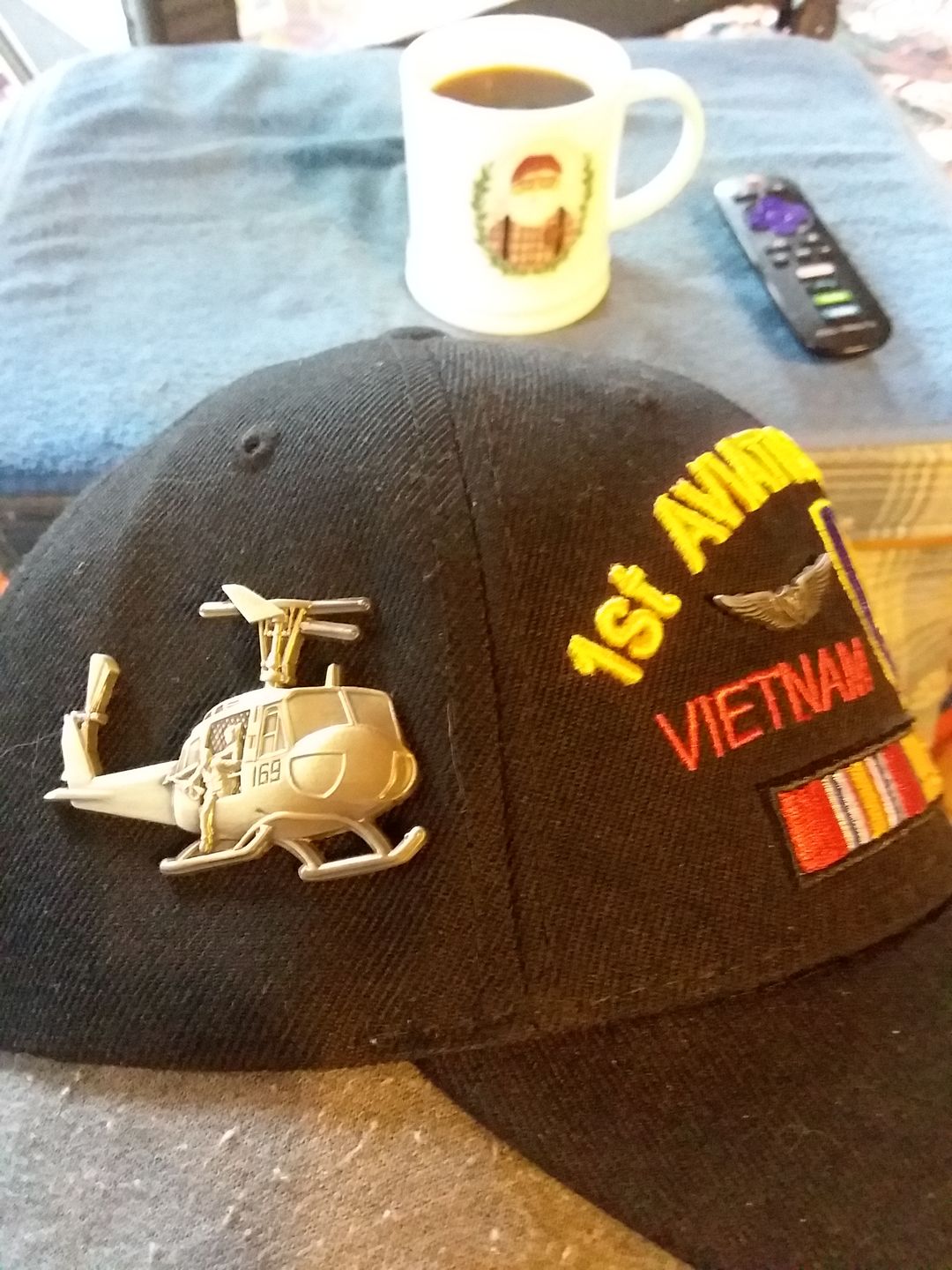 Customer photo review of Huey Helicopter Pin
