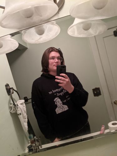 Customer photo review of Bill Lumbergh Office Space Clear Aviator Glasses