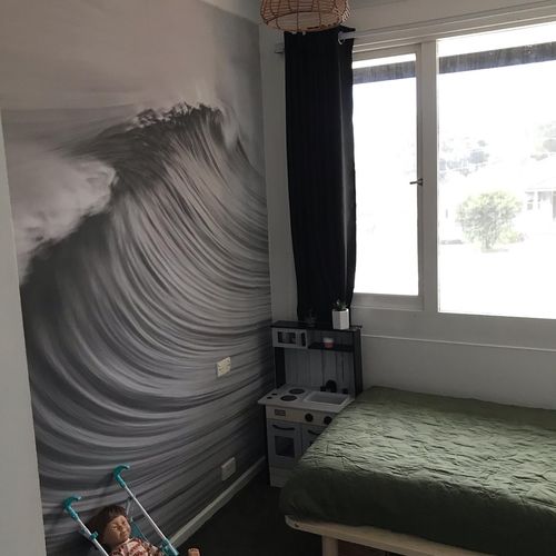 Customer photo review of Wave Wallpaper Mural