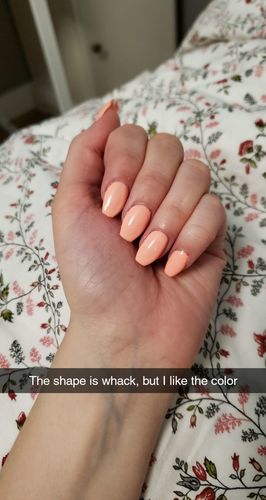 Customer photo review of 500pcs Coffin Nails Tips Clear Full Cover 10 Sizes