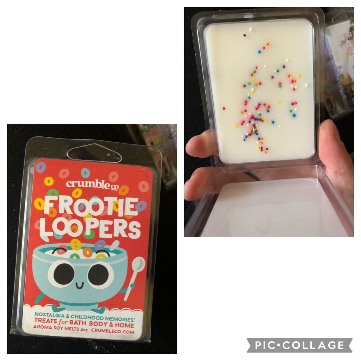 Customer photo review of Frootie Loopers Wax Melts