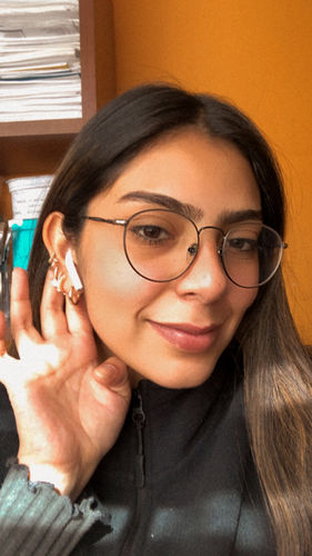 Customer photo review of ARGOLLA PEARL HOOPS