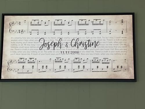 Customer photo review of Custom Couple Music Premium Canvas - Ready to Hang
