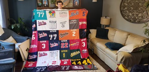 T-shirt quilt featuring braves, orioles by Julie from GA