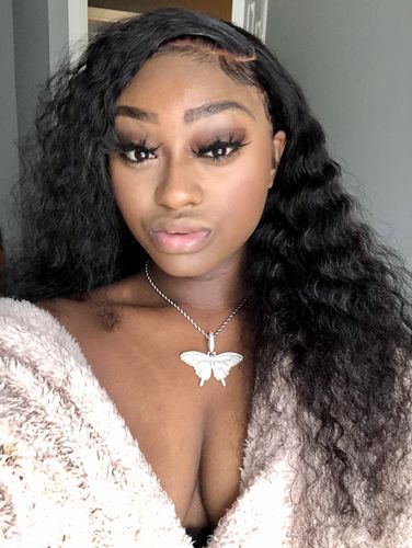 Customer photo review of Monarch Butterfly Necklace
