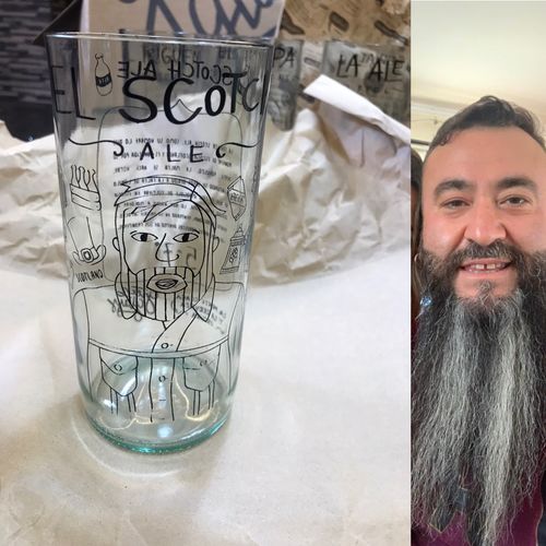 Customer photo review of Cheleros Hipsters Juego de 6 Vasos