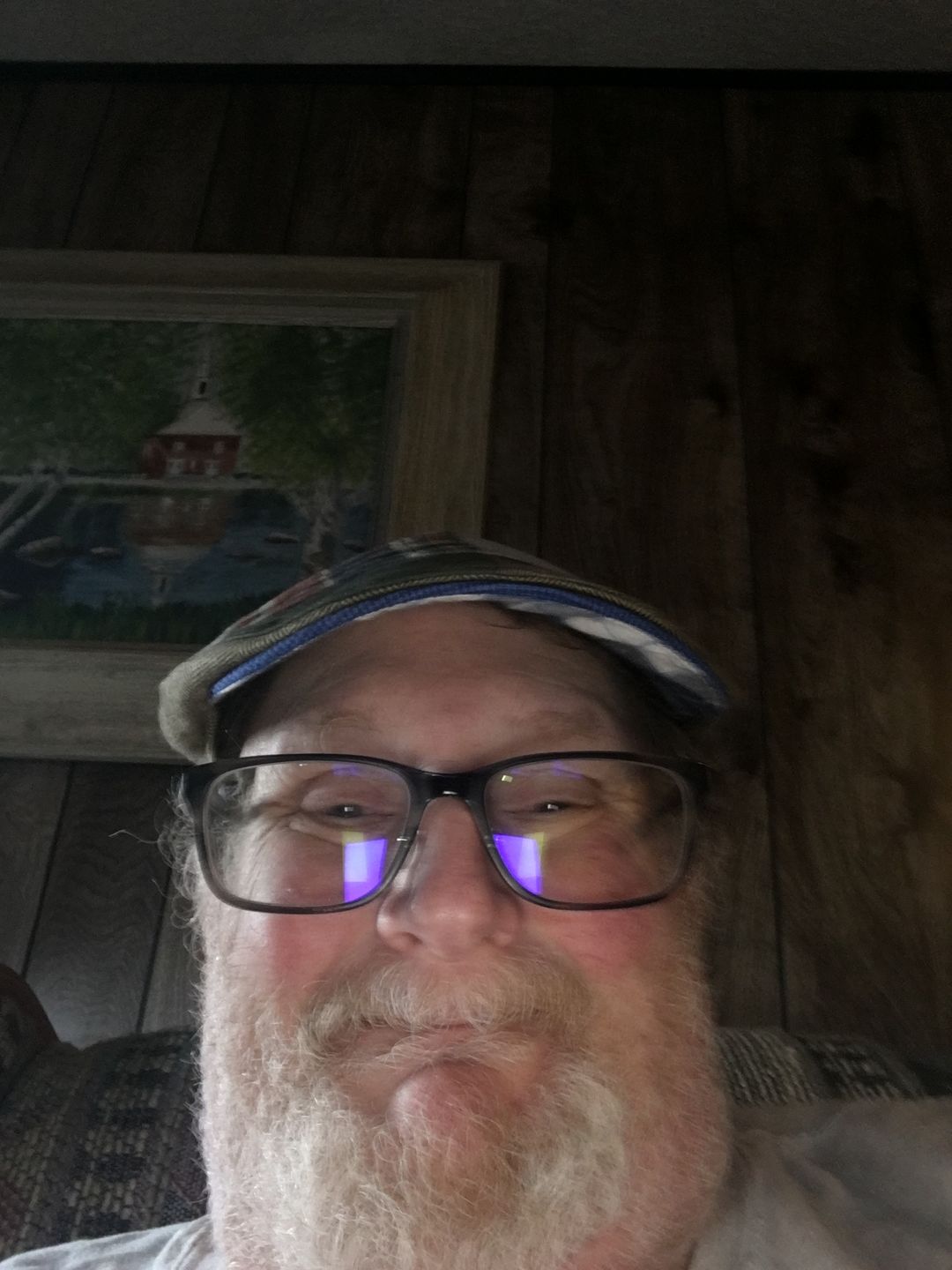 Customer photo review of Donegal Touring Cap Patchwork Linen