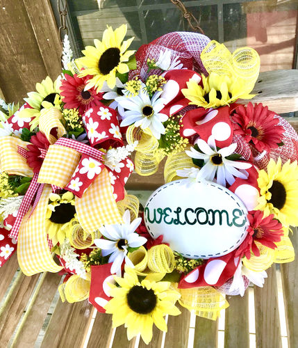 Customer photo review of 21"X10Yd Poly/Faux Jute Mesh Yellow/Cream RY930257