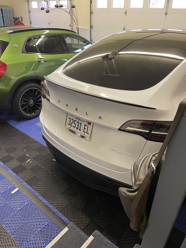 Customer photo review of Trunk "T E S L A" Letters Emblem for Model 3 & Y