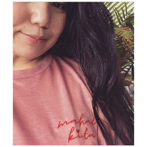 Customer photo review of Mahal Kita Love You Tagalog Embroidered Crop Shirt