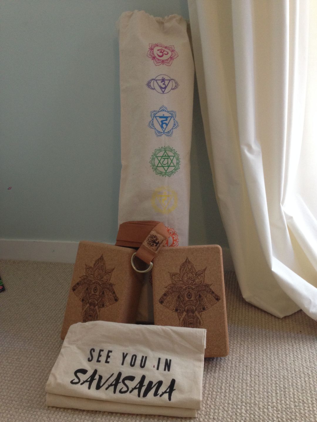 Customer photo review of Cotton Yoga Mat Bag
