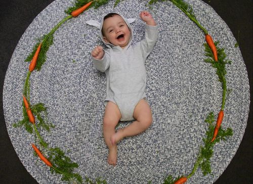 Customer photo review of Bunny Ears Long Sleeve Bodysuit | Grey