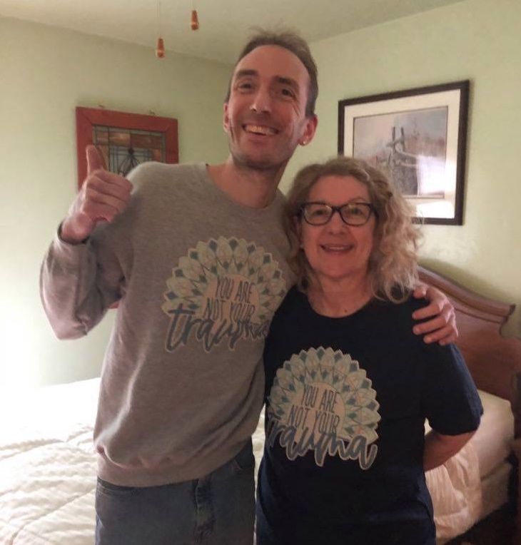 Customer photo review of You Are Not Your Trauma T-Shirt