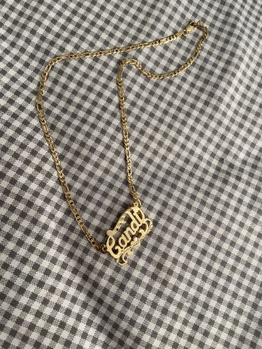 Customer photo review of Double Plated Name Necklace