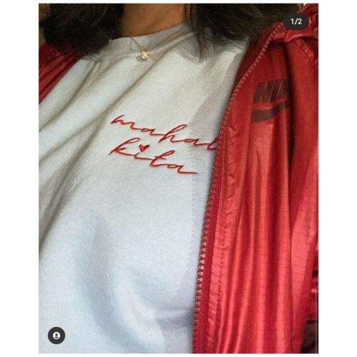 Customer photo review of Filipino Sweatshirt Crew Neck Mahal Kita Love You Valentine's Day Merch