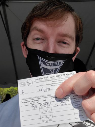 Customer photo review of Kaiba Corp Emblem - Reusable Face Mask