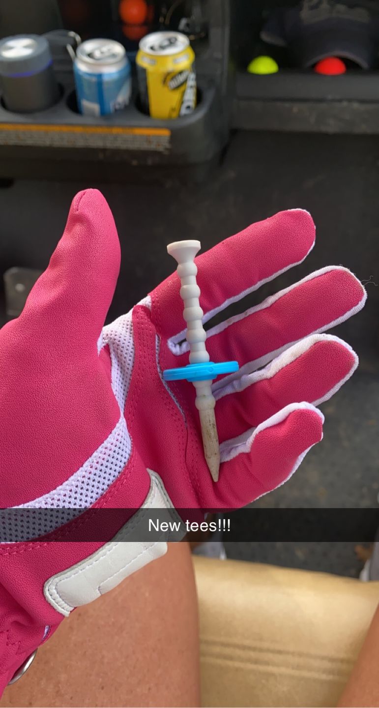 Customer photo review of Telos Premium Golf Tees