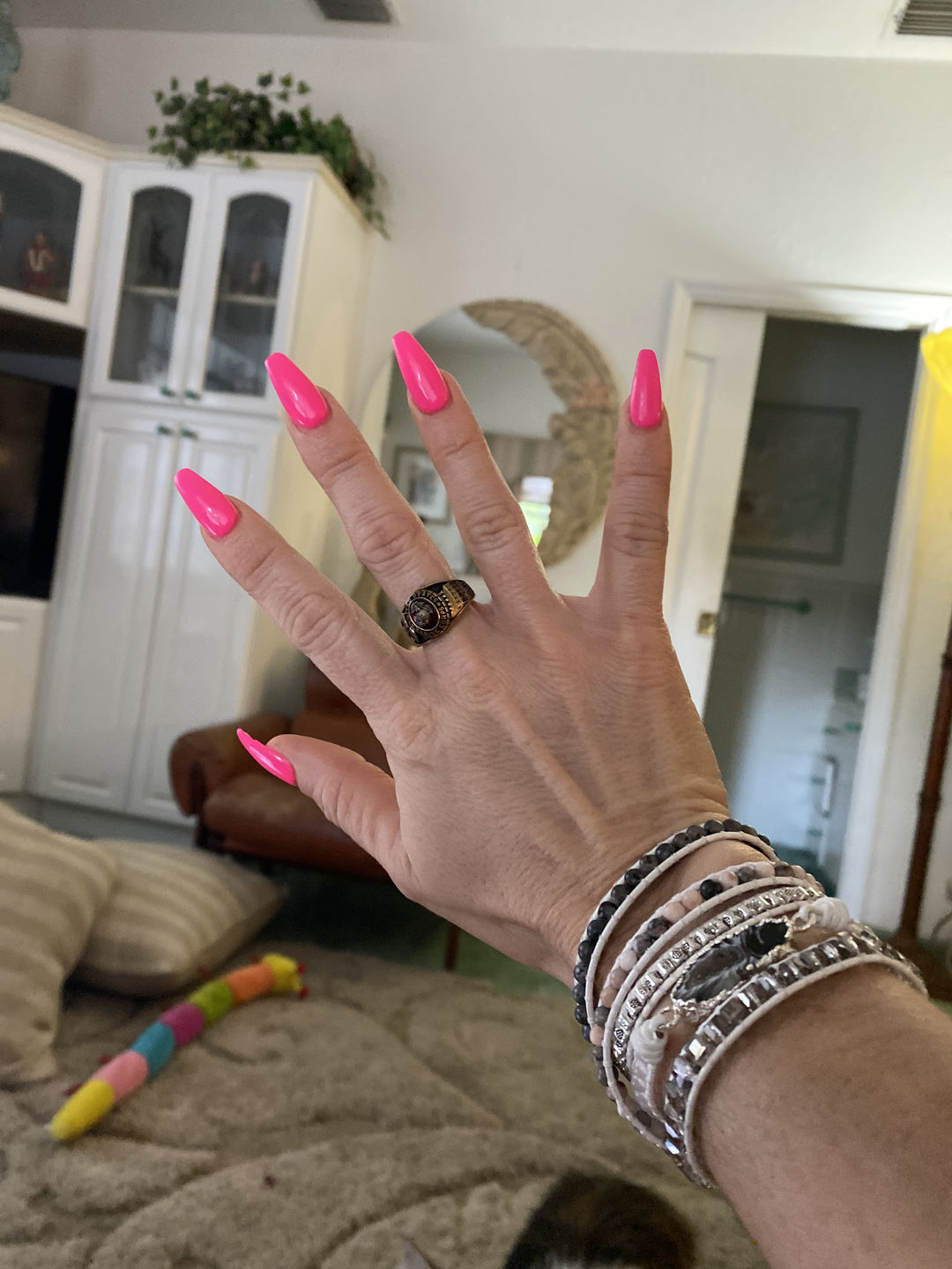 Customer photo review of Magical White Labradorite & Druzy Bracelet