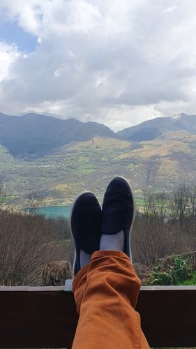 Customer photo review of Chausson homme laine, beige marine