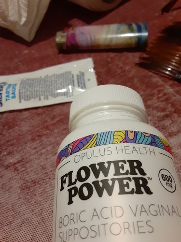 Customer photo review of Flower Power® Boric Acid Suppositories for Odor and Balance (30ct/ea)