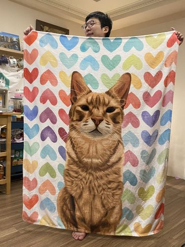 Customer photo review of 【客製】手繪寵物 法蘭絨毛毯 Custom Pet Fleece Blanket