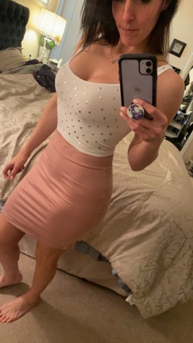 Customer photo review of Talina Mini Skirt Mauve