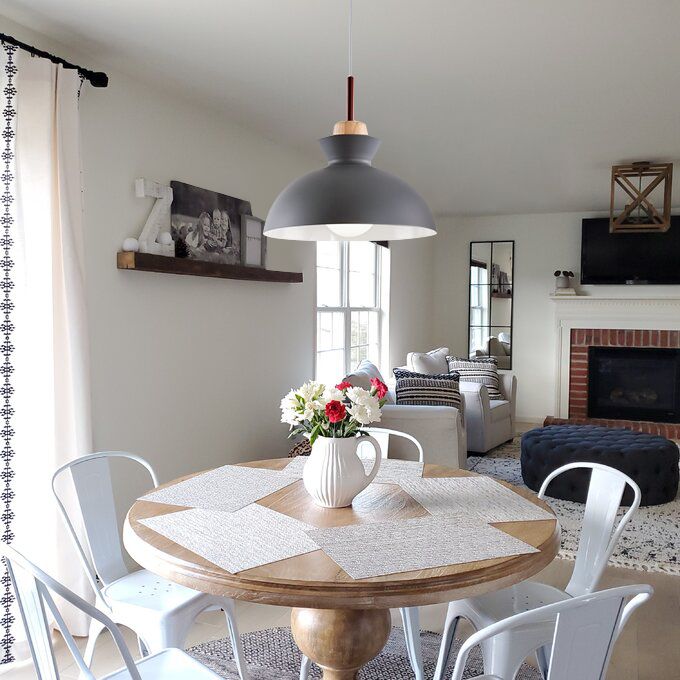 Customer photo review of Craftsman Style 1-Light Single Dome Pendant Light