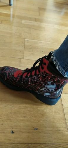 Customer photo review of Jack Skellington Leather Boots