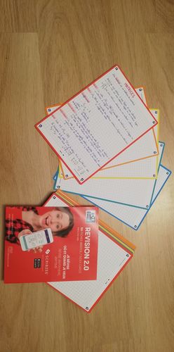 Avis photo d'un client sur Fiches de révision REVISION 2.0 OXFORD # 50 fiches 14,8 x 21 cm - petits carreaux