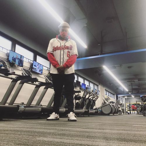 Customer photo review of Custom Purple White-Gold Authentic Baseball Jersey