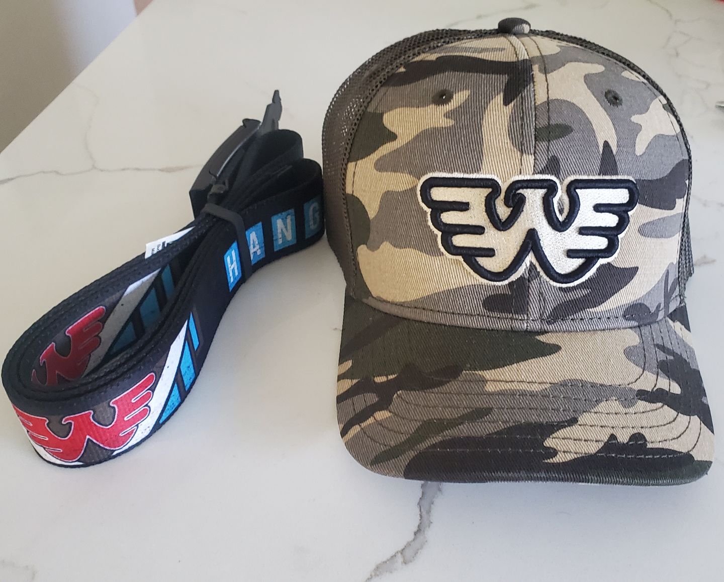 Customer photo review of 3D Outline Flying W Waylon Jennings Trucker Hat