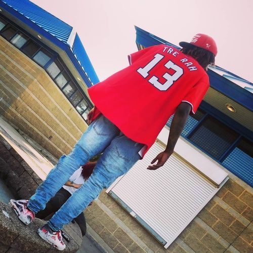Customer photo review of Custom White Red-Navy Authentic Baseball Jersey