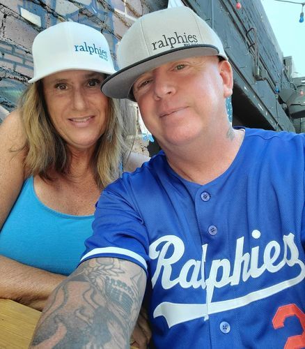 Customer photo review of Custom White Red-Navy Baseball Jersey