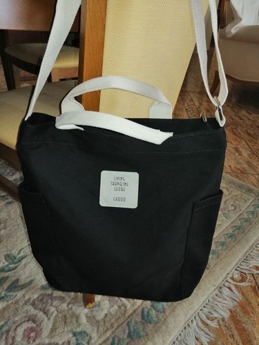 Customer photo review of Pastel Aesthetic Canvas Tote Bag