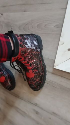 Customer photo review of Jack Skellington Leather Boots