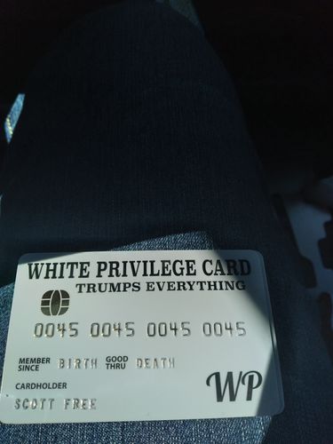 Customer photo review of White Privilege Card