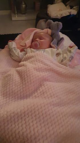 Customer photo review of Personalised Pink Star Baby Bean Bag