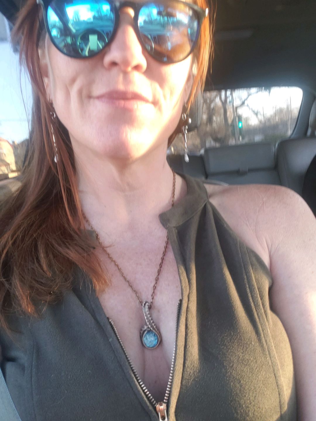 Customer photo review of Brizo Wire Wrapped Pendant with Infused Glass Cabochon