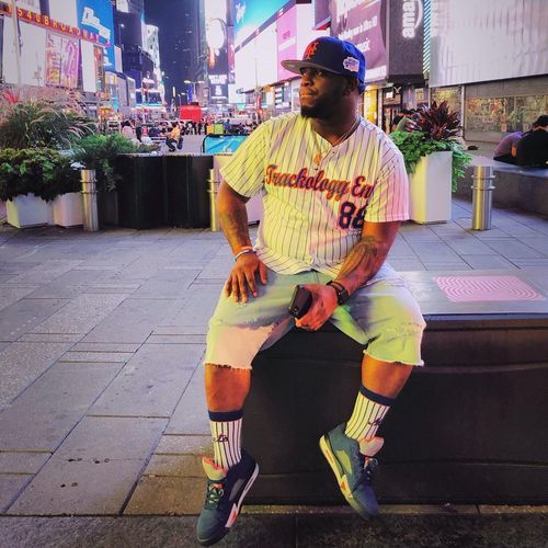 Customer photo review of Custom White Black-Powder Blue Authentic Baseball Jersey